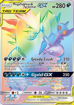 Mega Sableye & Tyranitar GX - Unified Minds (Secret Rare) [UNM-245]