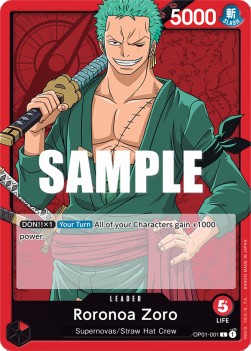 Roronoa Zoro (OP01-001) (V.1) - Romance Dawn (Leader) [OP01-001]