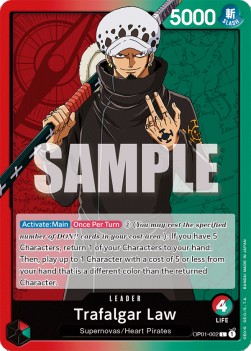Trafalgar Law (OP01-002) (V.1) - Romance Dawn (Leader) [OP01-002]