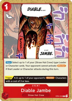 Diable Jambe (ST01-016) (V.1) - Starter Deck: Straw Hat Crew (Common) [ST01-016]