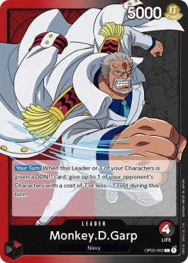 Monkey.D.Garp (OP02-002) (V.1) - Paramount War (Leader) [OP02-002]