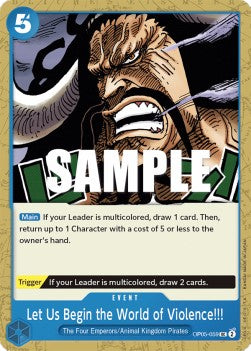 Let Us Begin the World of Violence!!! (OP05-059) - Awakening of the New Era (Uncommon) [OP05-059]