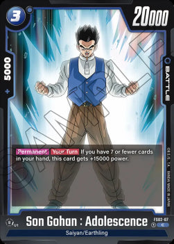 Son Gohan : Adolescence (FS02-07) - Starter Deck: Vegeta [Fusion World] (Common) [FS02-07]