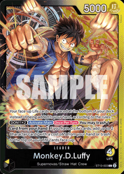 Monkey.D.Luffy (ST13-003) (V.1) - Ultra Deck: The Three Brothers (Leader) [ST-13-003]