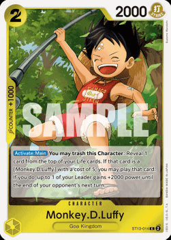 Monkey.D.Luffy (ST13-014) (V.1) - Ultra Deck: The Three Brothers (Common) [ST-13-014]