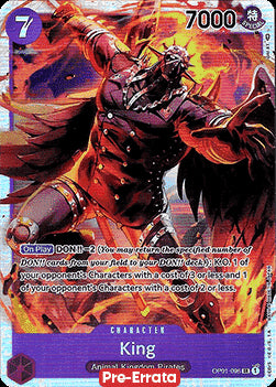 King (OP01-096) (V.1) - Romance Dawn (Pre-Errata) (Super Rare) [OP01E-096]