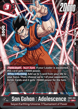Son Gohan : Adolescence (FB02-018)  (V.1 - Super Rare) - Blazing Aura [Fusion World] (Super Rare) [FB02-018]