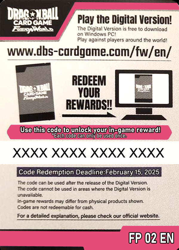 Online Code Card (Booster) (FP02) - Promos (Online Code Card) [P- FP02EN1]