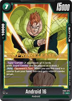 Android 16 (FB02-075) - Promos: Blazing Aura [Fusion World] (Uncommon) [FB02P-075]