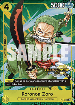 Roronoa Zoro (P-042) (V.1) - Special Tournament Promos (Promo) [STP-P-042]