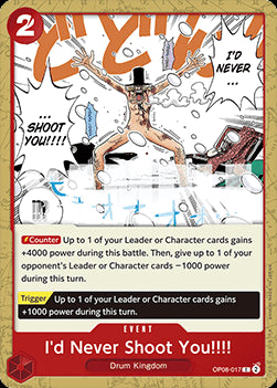 I'd Never Shoot You!!!! (OP08-017) - Two Legends (Common) [OP08-017]