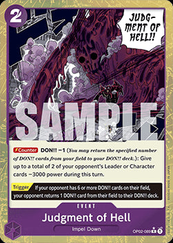 Judgment of Hell (OP02-089) (V.3) - The Best (Rare) [PRB01-OP02-018]