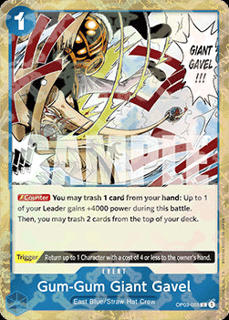 Gum-Gum Giant Gavel (OP03-055) (V.2) - The Best (Common) [PRB01-OP03-055]