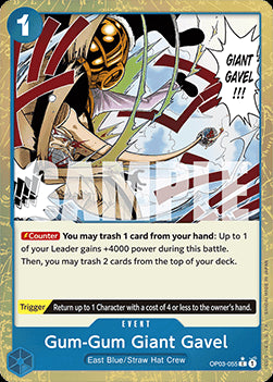 Gum-Gum Giant Gavel (OP03-055) (V.3) - The Best (Common) [PRB01-OP03-055]
