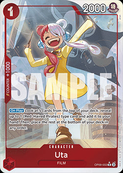 Uta (OP09-002) (V.2) - Emperors in the New World (Alternate Art) [OP09-002]