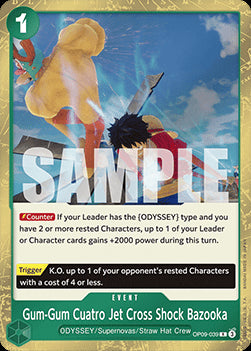 Gum-Gum Cuatro Jet Cross Shock Bazooka (OP09-039) - Emperors in the New World (Rare) [OP09-039]