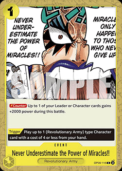 Never Underestimate the Power of Miracles!! (OP09-116) - Emperors in the New World (Common) [OP09-116]