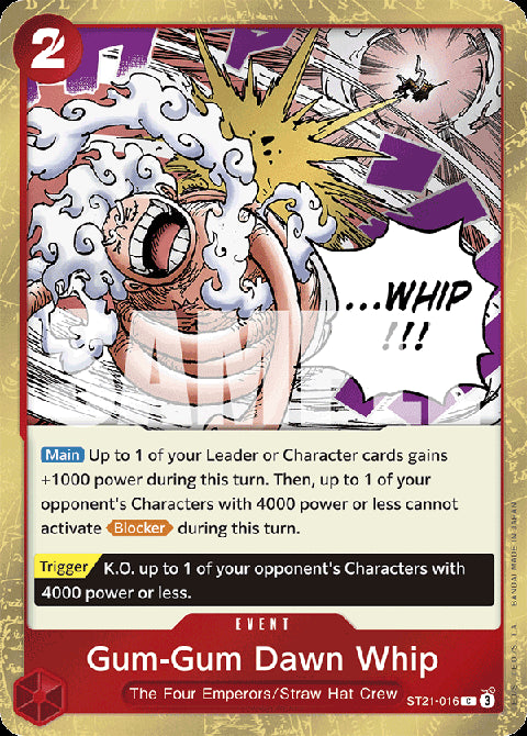 Gum-Gum Dawn Whip (ST21-016) - Starter Deck: EX Gear 5 (Common) [ST-21-016]