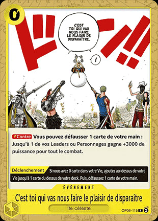 You're the One Who Should Disappear. (OP06-115) (V.1) - Reprints (Rare) [R-OP06-115]