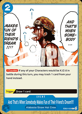 And That's When Somebody Makes Fun of Their Friend's Dream!!!! (EB02-030) - Anime 25th Collection (Common) [EB02-030]