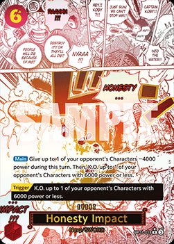 Honesty Impact (OP11-018) (V.2) - A Fist of Divine Speed (Alternate Art) [OP11-018]