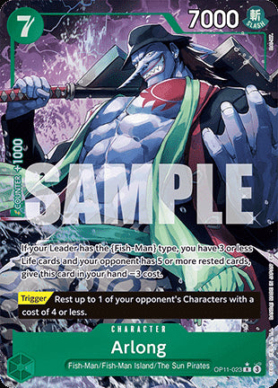 Arlong (OP11-023) (V.2) - A Fist of Divine Speed (Alternate Art) [OP11-023]