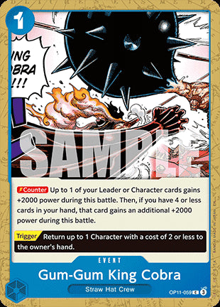 Gum-Gum King Cobra (OP11-059) - A Fist of Divine Speed (Common) [OP11-059]