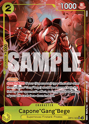 Capone"Gang"Bege (OP11-101) (V.2) - A Fist of Divine Speed (Alternate Art) [OP11-101]