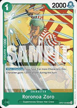 Roronoa Zoro (OP07-034) - Starter Deck: Green Jewelry Bonney (Uncommon) [ST-24-OP07-034]