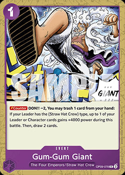 Gum-Gum Giant (OP09-078) - Starter Deck: Purple Black Monkey.D.Luffy (Rare) [ST-26-OP09-078]