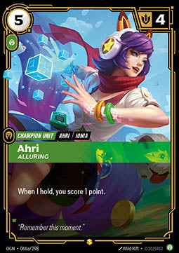 Ahri, Alluring (V.2 - Showcase) - Origins (Showcase) [OGN-066a]