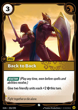 Back to Back - Origins (Common) [OGN-206]