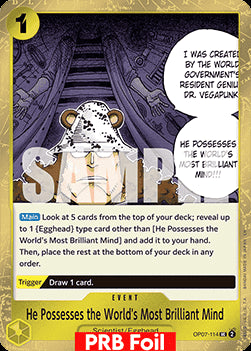 He Possesses the World's Most Brilliant Mind (OP07-114) (V.2) - The Best Vol.2 (Uncommon) [PRB02-OP07-114]