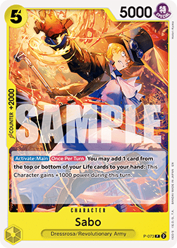 Sabo (P-073) (V.1) - The Best Vol.2 (Promo) [PRB02-P-073]