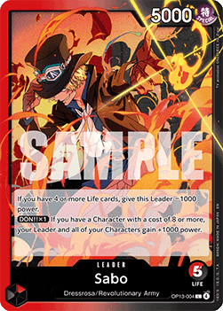 Sabo (OP13-004) (V.1) - Carrying on his Will (Leader) [OP13-004]