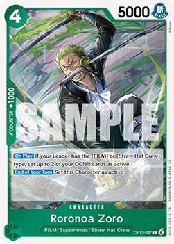 Roronoa Zoro (OP13-037) - Carrying on his Will (Rare) [OP13-037]