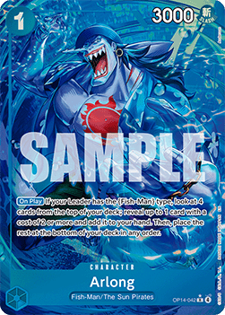 Arlong (OP14-042) (V.2) - The Azure Sea's Seven (Alternate Art) [OP14-042]