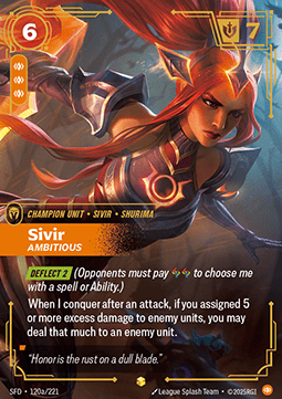 Sivir, Ambitious (V.2 - Showcase) - Spiritforged (Showcase) [SFD-120a]