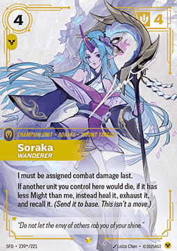 Soraka, Wanderer (V.3 - Signed Showcase)